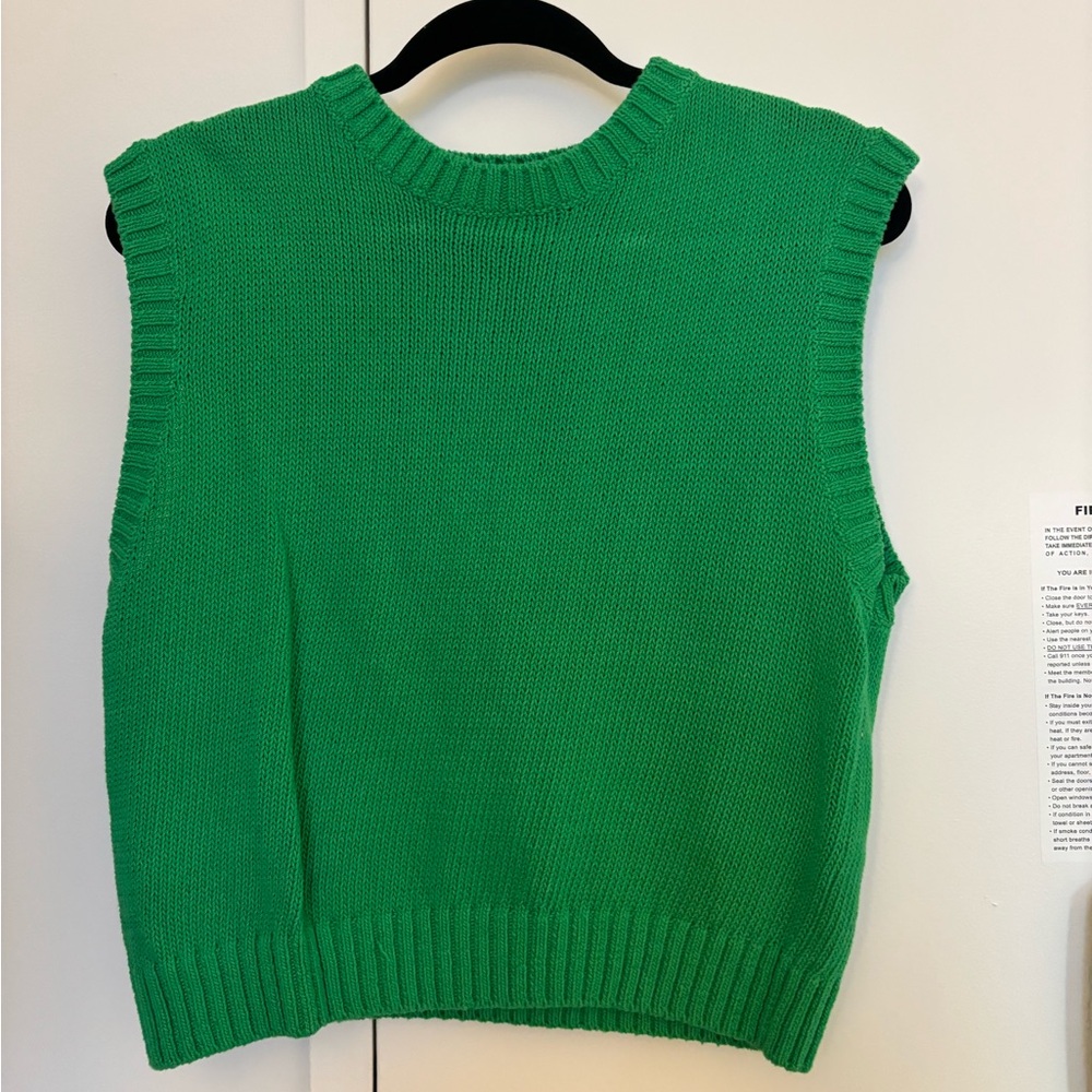 Kelly green sweater vest